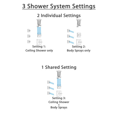 Delta Dryden Stainless Steel Finish Shower System with Temp2O Control, 3-Setting Diverter, Ceiling Mount Showerhead, and 3 Body Sprays SS14011SS5