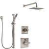 Delta Dryden Stainless Steel Finish Shower System with Temp2O Control Handle, 3-Setting Diverter, Showerhead, and Hand Shower with Slidebar SS14011SS9