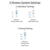 Delta Dryden Chrome Finish Shower System with Temp2O Control Handle, 3-Setting Diverter, Ceiling Mount Showerhead, and 3 Body Sprays SS140126