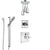 Delta Dryden Chrome Finish Shower System with Temp2O Control, 3-Setting Diverter, Ceiling Mount Showerhead, and Hand Shower with Slidebar SS140128