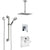 Delta Ara Chrome Finish Shower System with Temp2O Control Handle, 3-Setting Diverter, Ceiling Mount Showerhead, and Hand Shower with Grab Bar SS140131