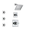 Delta Dryden Chrome Finish Shower System with Control Handle, 3-Setting Diverter, Showerhead, and 3 Body Sprays SS1425111