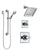 Delta Dryden Chrome Finish Shower System with Control Handle, 3-Setting Diverter, Showerhead, and Hand Shower with Grab Bar SS1425114