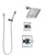 Delta Dryden Chrome Finish Shower System with Control Handle, 3-Setting Diverter, Showerhead, and Hand Shower with Wall Bracket SS1425116