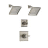 Delta Dryden Stainless Steel Finish Shower System with Control Handle, 3-Setting Diverter, 2 Showerheads SS142511SS5