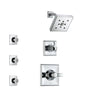 Delta Dryden Chrome Finish Shower System with Control Handle, 3-Setting Diverter, Showerhead, and 3 Body Sprays SS1425121