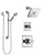 Delta Dryden Chrome Finish Shower System with Control Handle, 3-Setting Diverter, Showerhead, and Hand Shower with Grab Bar SS1425124