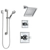 Delta Dryden Chrome Finish Shower System with Control Handle, 3-Setting Diverter, Showerhead, and Hand Shower with Grab Bar SS1425133