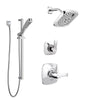 Delta Tesla Chrome Finish Shower System with Control Handle, 3-Setting Diverter, Showerhead, and Hand Shower with Slidebar SS142524