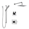 Delta Vero Chrome Finish Shower System with Control Handle, 3-Setting Diverter, Showerhead, and Hand Shower with Slidebar SS1425315