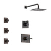 Delta Vero Venetian Bronze Finish Shower System with Control Handle, 3-Setting Diverter, Showerhead, and 3 Body Sprays SS142531RB2