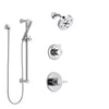 Delta Compel Chrome Finish Shower System with Control Handle, 3-Setting Diverter, Showerhead, and Temp2O Hand Shower with Slidebar SS1426114