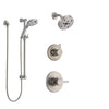 Delta Compel Stainless Steel Finish Shower System with Control Handle, 3-Setting Diverter, Showerhead, & Temp2O Hand Shower with Slidebar SS142611SS4