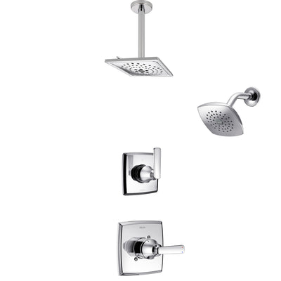 Delta Ashlyn Chrome Finish Shower System with Control Handle, 3-Setting Diverter, Showerhead, and Ceiling Mount Showerhead SS1426414