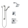 Delta Ara Chrome Finish Shower System with Control Handle, 3-Setting Diverter, Showerhead, and Hand Shower with Grab Bar SS1426722