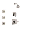 Delta Ara Stainless Steel Finish Shower System with Control Handle, 3-Setting Diverter, Showerhead, and 3 Body Sprays SS142672SS1