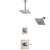 Delta Zura Stainless Steel Finish Shower System with Control Handle, 3-Setting Diverter, Showerhead, and Ceiling Mount Showerhead SS14274SS6