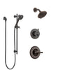 Delta Linden Venetian Bronze Finish Shower System with Control Handle, 3-Setting Diverter, Showerhead, and Hand Shower with Slidebar SS14293RB4