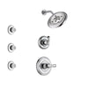 Delta Cassidy Chrome Finish Shower System with Control Handle, 3-Setting Diverter, Showerhead, and 3 Body Sprays SS1429711