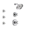 Delta Cassidy Chrome Finish Shower System with Control Handle, 3-Setting Diverter, Showerhead, and 3 Body Sprays SS1429721