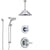 Delta Lahara Chrome Finish Shower System with Control Handle, 3-Setting Diverter, Ceiling Mount Showerhead, & Temp2O Hand Shower with Slidebar SS14386