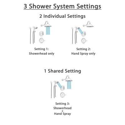 Delta Lahara Venetian Bronze Shower System with Normal Shower Handle, 3-setting Diverter, Large Rain Showerhead, and Handheld Shower SS143881RB