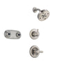 Delta Lahara Stainless Steel Shower System with Normal Shower Handle, 3-setting Diverter, Modern Round Showerhead, and Dual Body Spray Plate SS143884SS