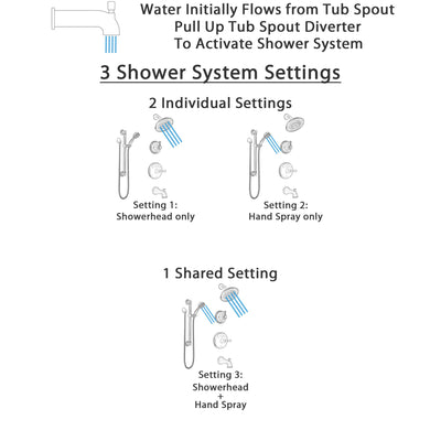 Delta Cassidy Venetian Bronze Tub and Shower System with Temp2O Control, 3-Setting Diverter, Showerhead, and Hand Shower with Grab Bar SS14400RB3