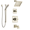 Delta Dryden Polished Nickel Tub and Shower System with Control Handle, 3-Setting Diverter, Showerhead, and Hand Shower with Slidebar SS144511PN3