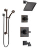 Delta Dryden Venetian Bronze Tub and Shower System with Control Handle, 3-Setting Diverter, Showerhead, and Hand Shower with Grab Bar SS144511RB3