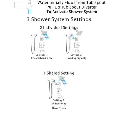 Delta Dryden Stainless Steel Finish Tub and Shower System with Control Handle, Diverter, Showerhead, and Hand Shower with Slidebar SS144511SS5