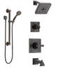 Delta Dryden Venetian Bronze Tub and Shower System with Control Handle, 3-Setting Diverter, Showerhead, and Hand Shower with Grab Bar SS144512RB3