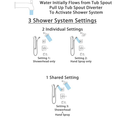 Delta Ashlyn Stainless Steel Finish Tub and Shower System with Control Handle, Diverter, Showerhead, and Hand Shower with Grab Bar SS14464SS3