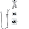 Delta Dryden Chrome Finish Shower System with Control Handle, 3-Setting Diverter, Ceiling Mount Showerhead, and Hand Shower with Slidebar SS14514