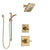 Delta Dryden Champagne Bronze Finish Shower System with Control Handle, 3-Setting Diverter, Showerhead, and Hand Shower with Slidebar SS1451CZ4