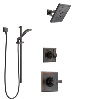 Delta Dryden Venetian Bronze Finish Shower System with Control Handle, 3-Setting Diverter, Showerhead, and Hand Shower with Slidebar SS1451RB6