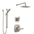 Delta Tesla Stainless Steel Finish Shower System with Control Handle, 3-Setting Diverter, Showerhead, and Hand Shower with Slidebar SS1452SS6