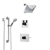 Delta Vero Chrome Finish Shower System with Control Handle, 3-Setting Diverter, Showerhead, and Hand Shower with Grab Bar SS14532