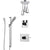 Delta Vero Chrome Finish Shower System with Control Handle, 3-Setting Diverter, Ceiling Mount Showerhead, and Hand Shower with Slidebar SS14534