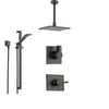 Delta Vero Venetian Bronze Shower System with Normal Shower Handle, 3-setting Diverter, Large Modern Ceiling Mount Rain Showerhead, and Handheld Shower SS145383RB