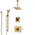 Delta Vero Champagne Bronze Shower System with Control Handle, 3-Setting Diverter, Ceiling Mount Showerhead, and Hand Shower with Slidebar SS1453CZ1