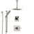 Delta Vero Stainless Steel Finish Shower System with Control Handle, Diverter, Ceiling Mount Showerhead, and Hand Shower with Slidebar SS1453SS3