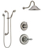 Delta Victorian Stainless Steel Finish Shower System with Control Handle, 3-Setting Diverter, Showerhead, and Hand Shower with Slidebar SS1455SS8