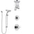 Delta Compel Chrome Finish Shower System with Control Handle, 3-Setting Diverter, Ceiling Mount Showerhead, & Temp2O Hand Shower with Slidebar SS14617