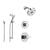 Delta Compel Chrome Shower System with Normal Shower Handle, 3-setting Diverter, Modern Round Showerhead, and Handheld Shower Stick SS146184