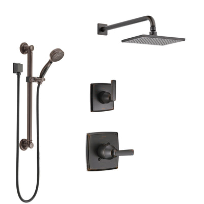 Delta Ashlyn Venetian Bronze Finish Shower System with Control Handle, 3-Setting Diverter, Showerhead, and Hand Shower with Grab Bar SS1464RB1