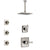 Delta Ashlyn Stainless Steel Finish Shower System with Control Handle, 3-Setting Diverter, Ceiling Mount Showerhead, and 3 Body Sprays SS1464SS4