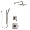 Delta Ara Stainless Steel Finish Shower System with Control Handle, 3-Setting Diverter, Showerhead, and Hand Shower with Slidebar SS1467SS7