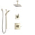 Delta Zura Polished Nickel Shower System with Control Handle, 3-Setting Diverter, Ceiling Mount Showerhead, and Hand Shower with Slidebar SS1474PN3