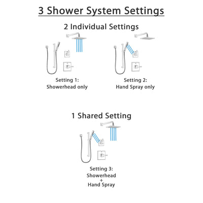 Delta Zura Stainless Steel Finish Shower System with Control Handle, 3-Setting Diverter, Showerhead, and Hand Shower with Slidebar SS1474SS2